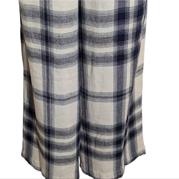 American Eagle Blue Paid Sailor Type Wide Leg Crop Pants - Picture 4 of 9